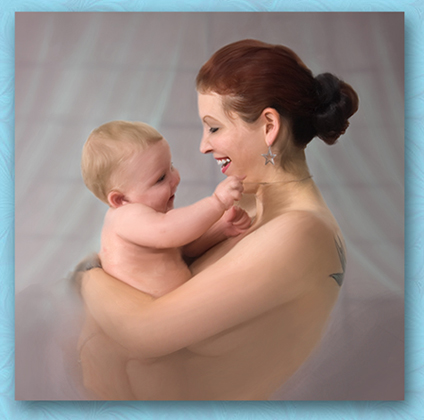 Oil Painting done in-house-bond between mother and daughter